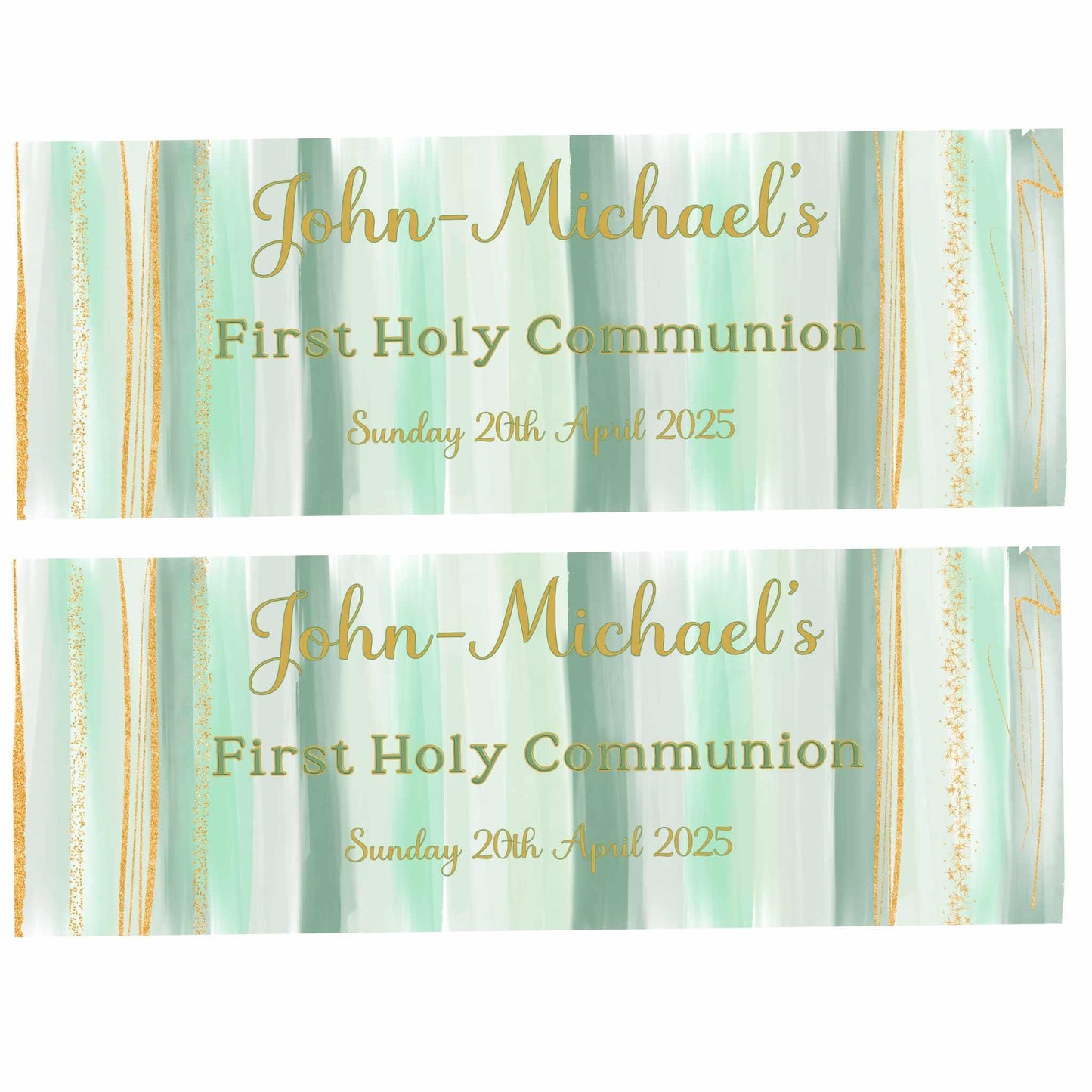 First Holy Communion Personalised Party Banners, Party Decor, Wall Decoration, 1st Communion or Confirmation