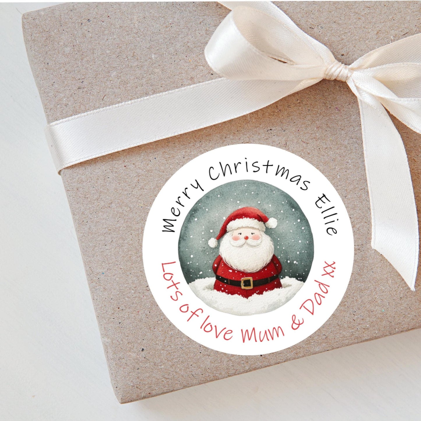 Personalised Christmas Stickers Labels For Wrapping Gifts, Name Tag