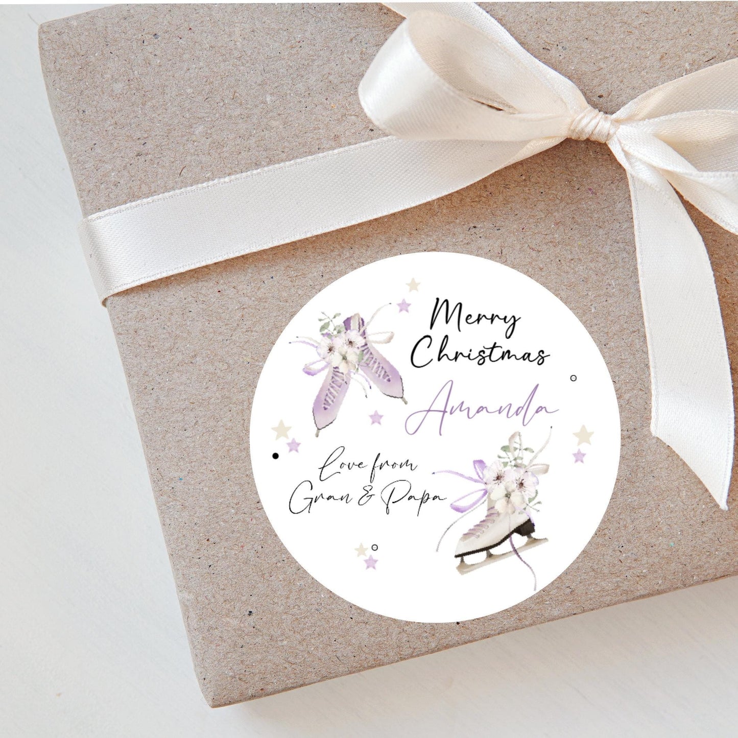 Personalised Christmas Stickers Labels For Wrapping Gifts, Name Tag