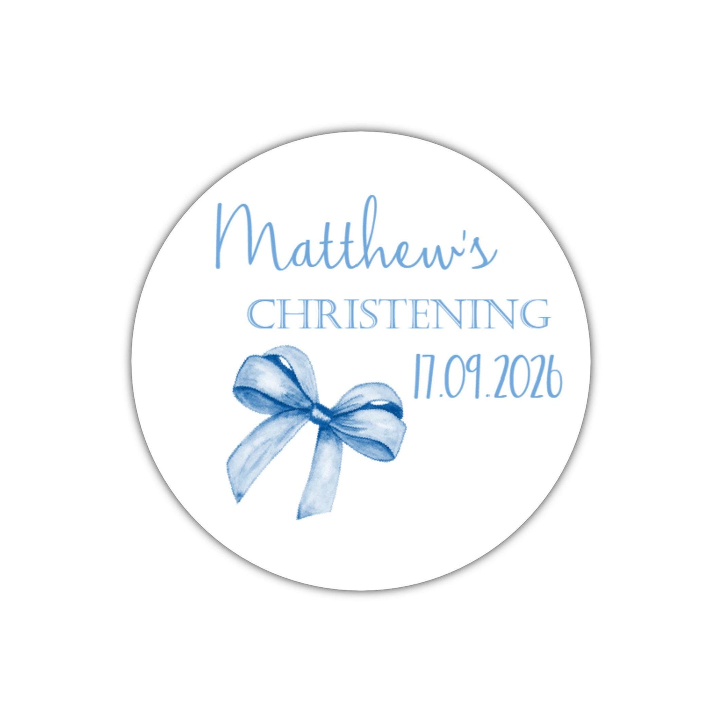 Personalised Christening Stickers, Party Bag Stickers, Sweet Cone Bags Party Favours Baptism