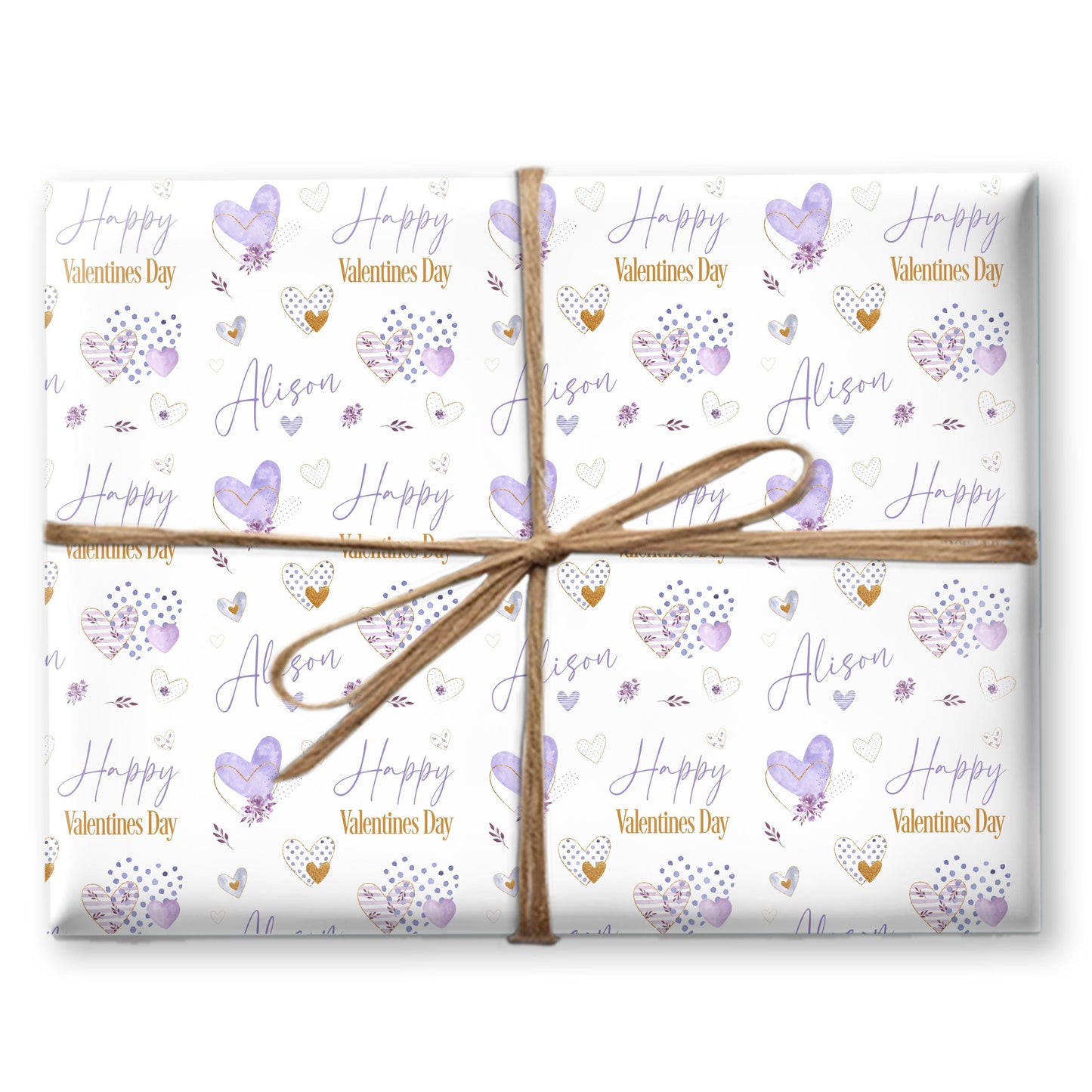 Personalised Valentines Wrapping Paper, Heart design, Valentines Gifts, Gift Wrap, Valentines gift bag, gifts for her, Anniversary gift wrap