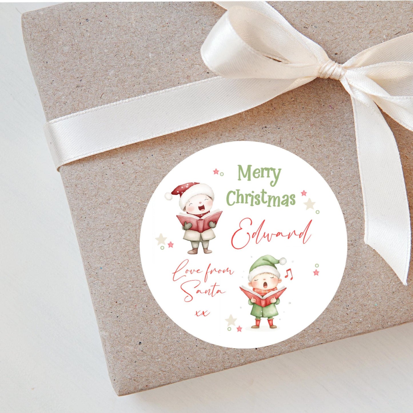 Personalised Christmas Stickers Labels For Wrapping Gifts, Name Tag