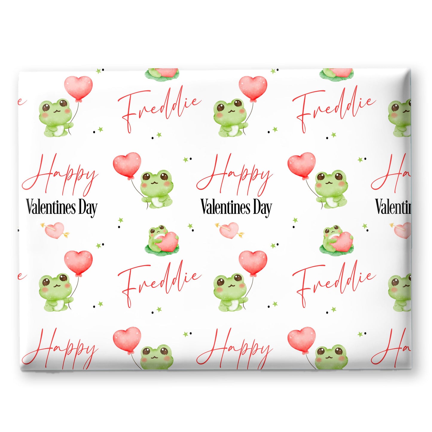 Personalised Valentine’s Wrapping Paper  Romantic Valentine Gift ,  Valentine Gift Wrap, Frog gift wrap