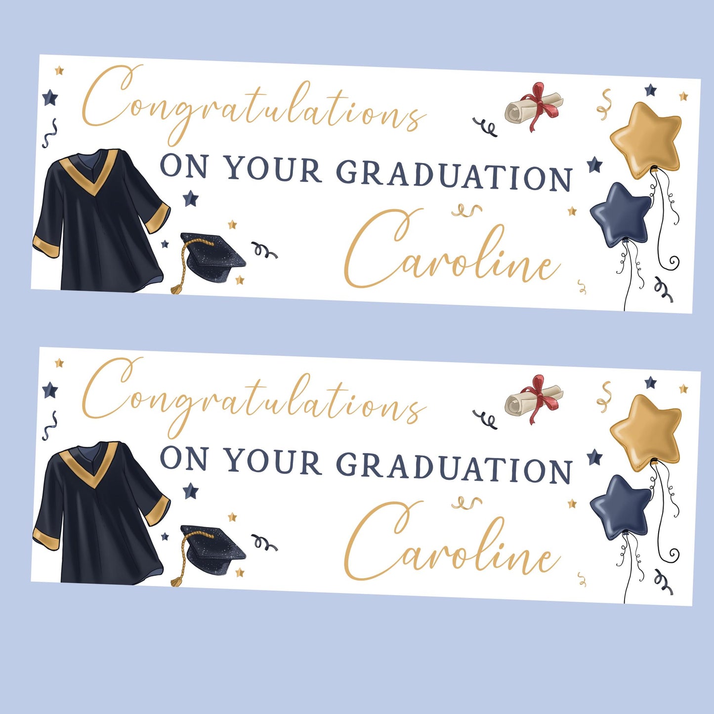 Personalised Graduation Banner Congratulations, Party Banner, Custom Banner, Party Decor, Well done Banner