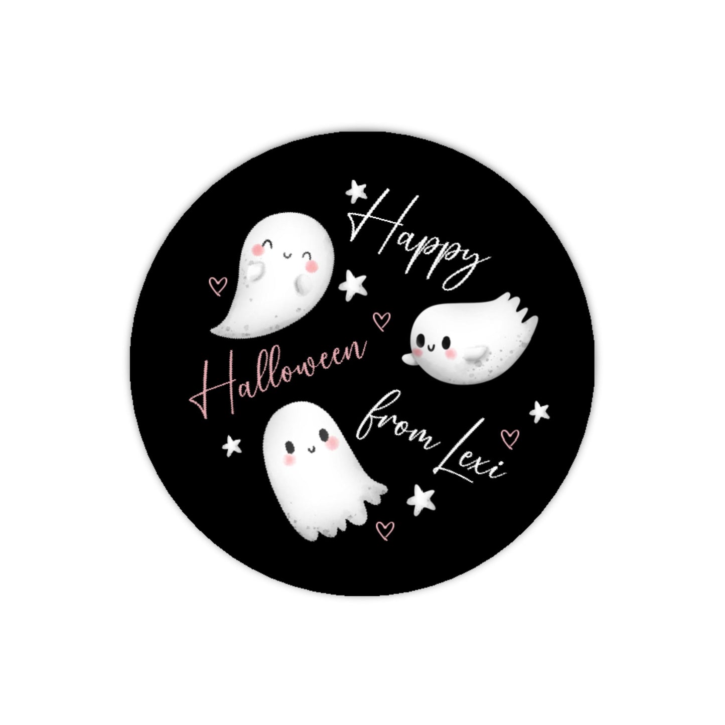 Personalised Halloween Stickers Labels for Sweet Cones Trick or Treat Pumpkin