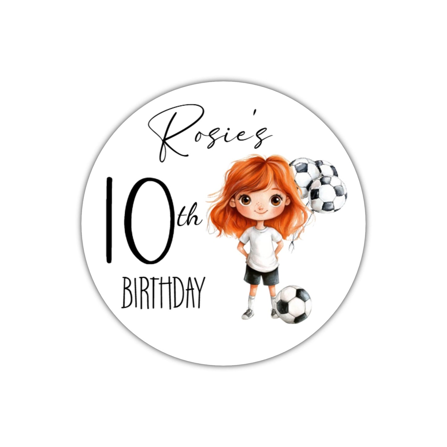 Personalised Football Party Stickers for Favours Party Bags Boys Girls Football
