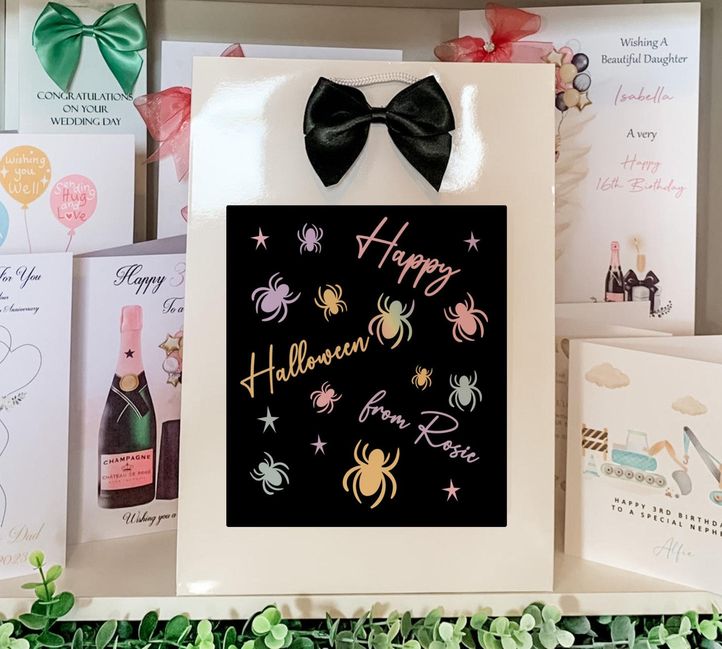 Personalised Halloween  Gift Bag Son Daughter Grandson Granddaughter Pastel Halloween