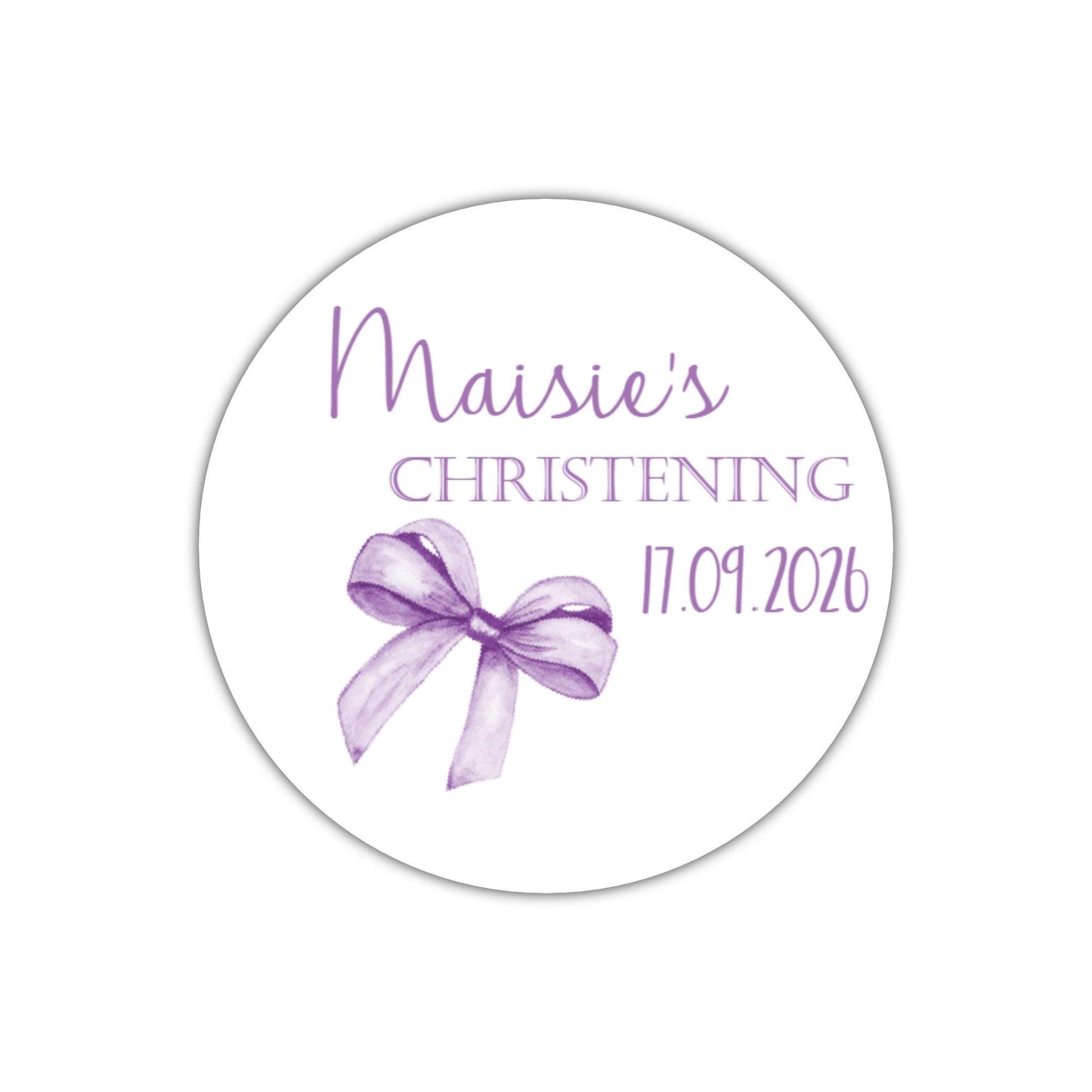Personalised Christening Stickers, Party Bag Stickers, Sweet Cone Bags Party Favours Baptism