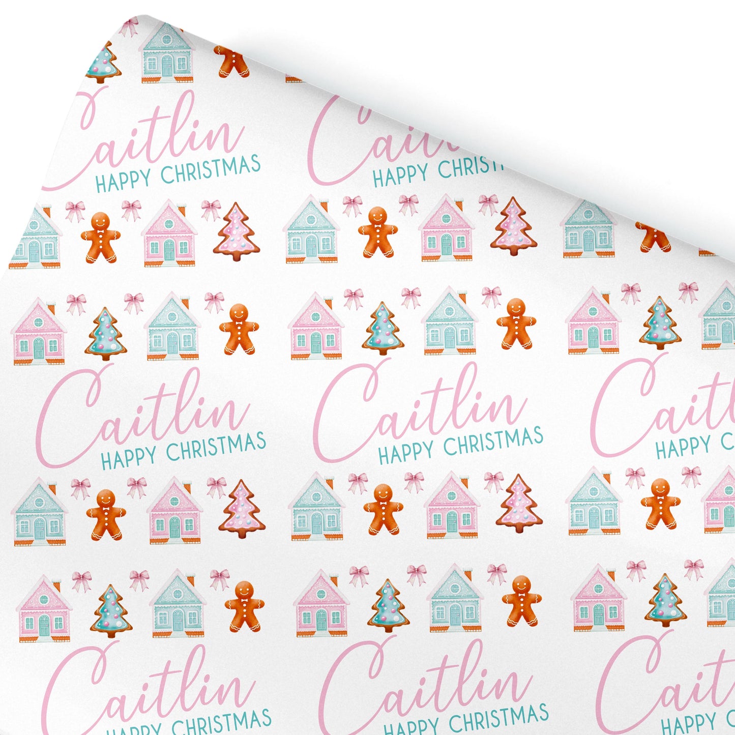 Personalised Gift Wrap | Personalised Christmas Wrapping Paper | Personalised Gift Wrap | Fun Gift Wrap |  Gingerbread Gift Wrap