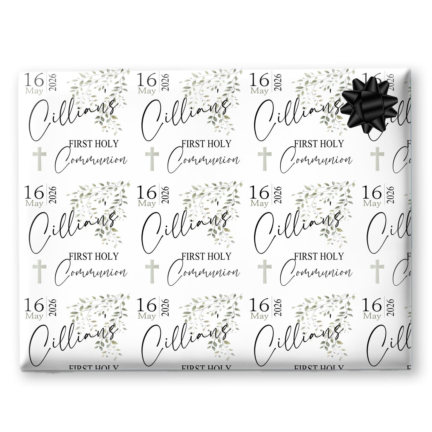 First Holy Communion Wrapping Paper, Confirmation gift wrap, Religious gift ideas