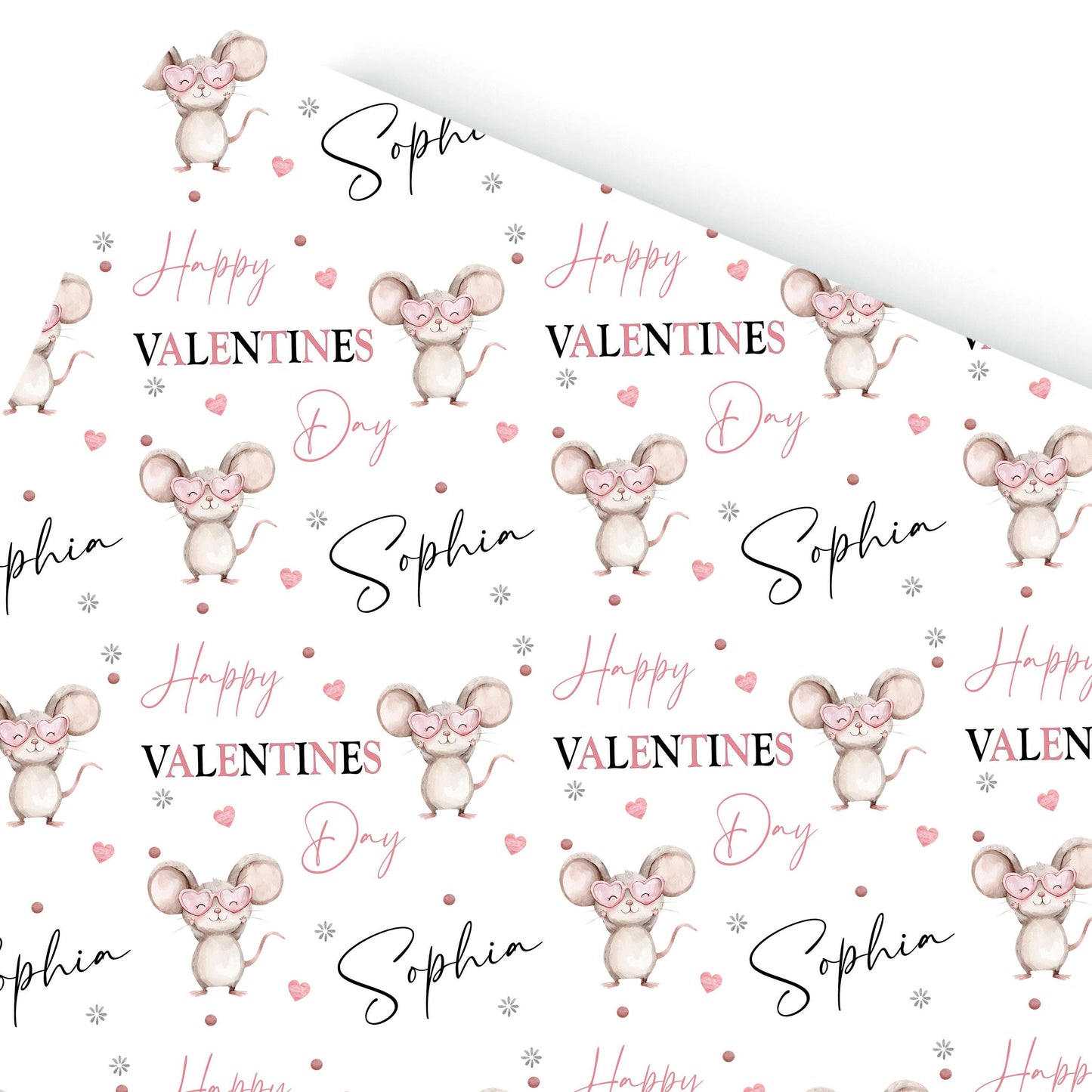 Personalised Valentines Wrapping Paper, Custom Gift Wrap for Kids, Birthday paper, cute animal gift wrap Gift Wrap Woodland animal gift wrap