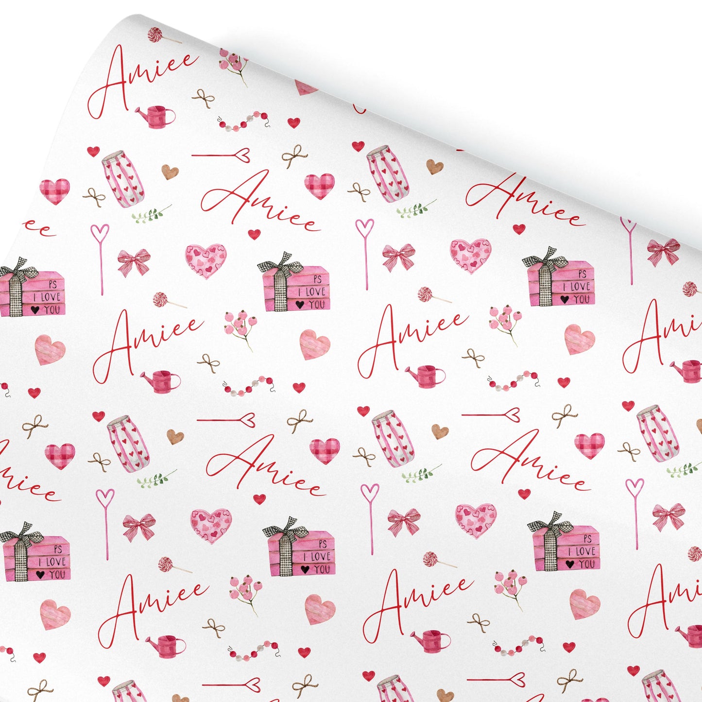 Personalised Valentines Wrapping Paper, Valentines Gifts, Valentines gift bag, gifts for her, Anniversary wrapping paper, gift ideas for her