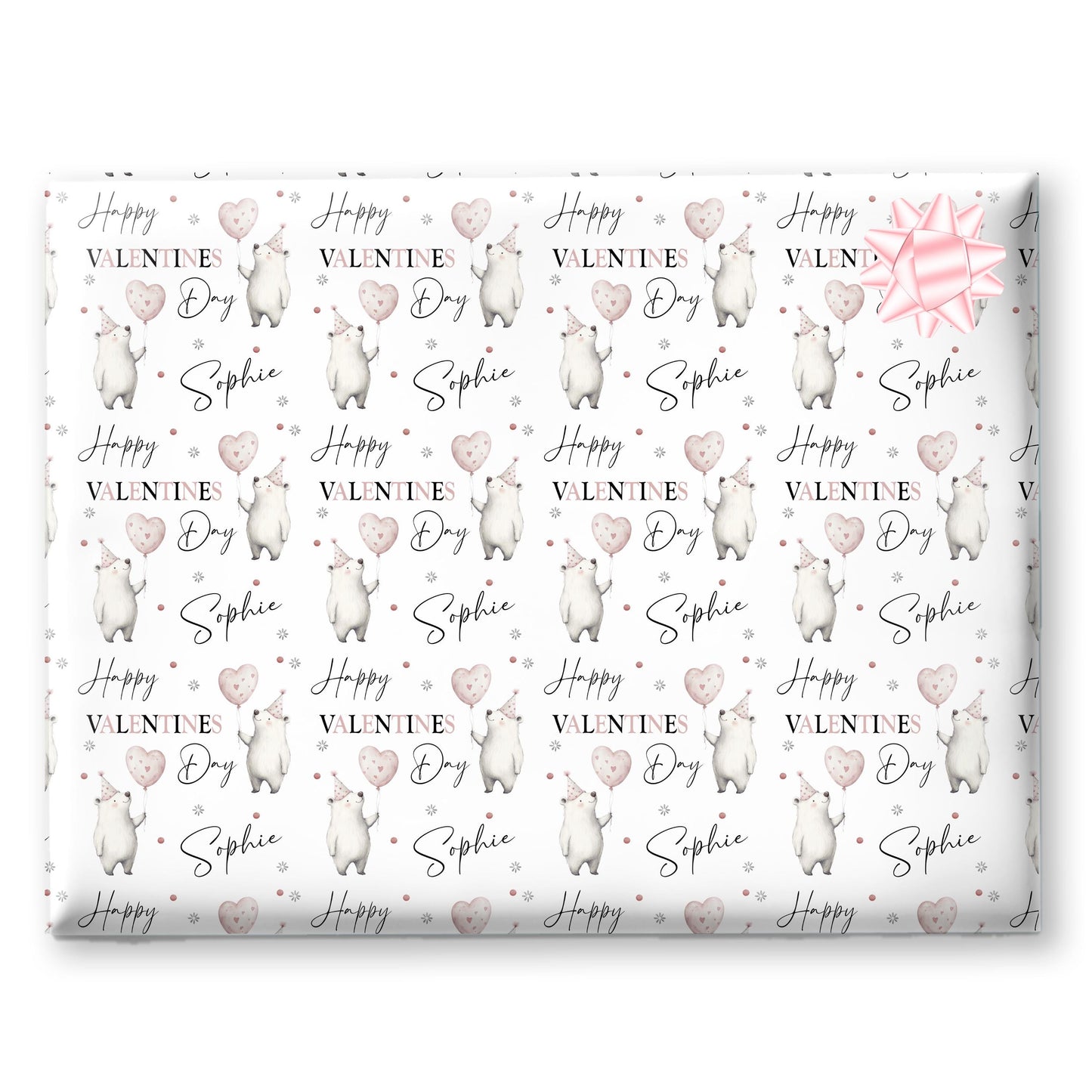 Personalised Teddy bear Wrapping Paper, Custom Gift Wrap for Kids & Baby Birthday Baby Shower and Birthday Christening wrapping paper