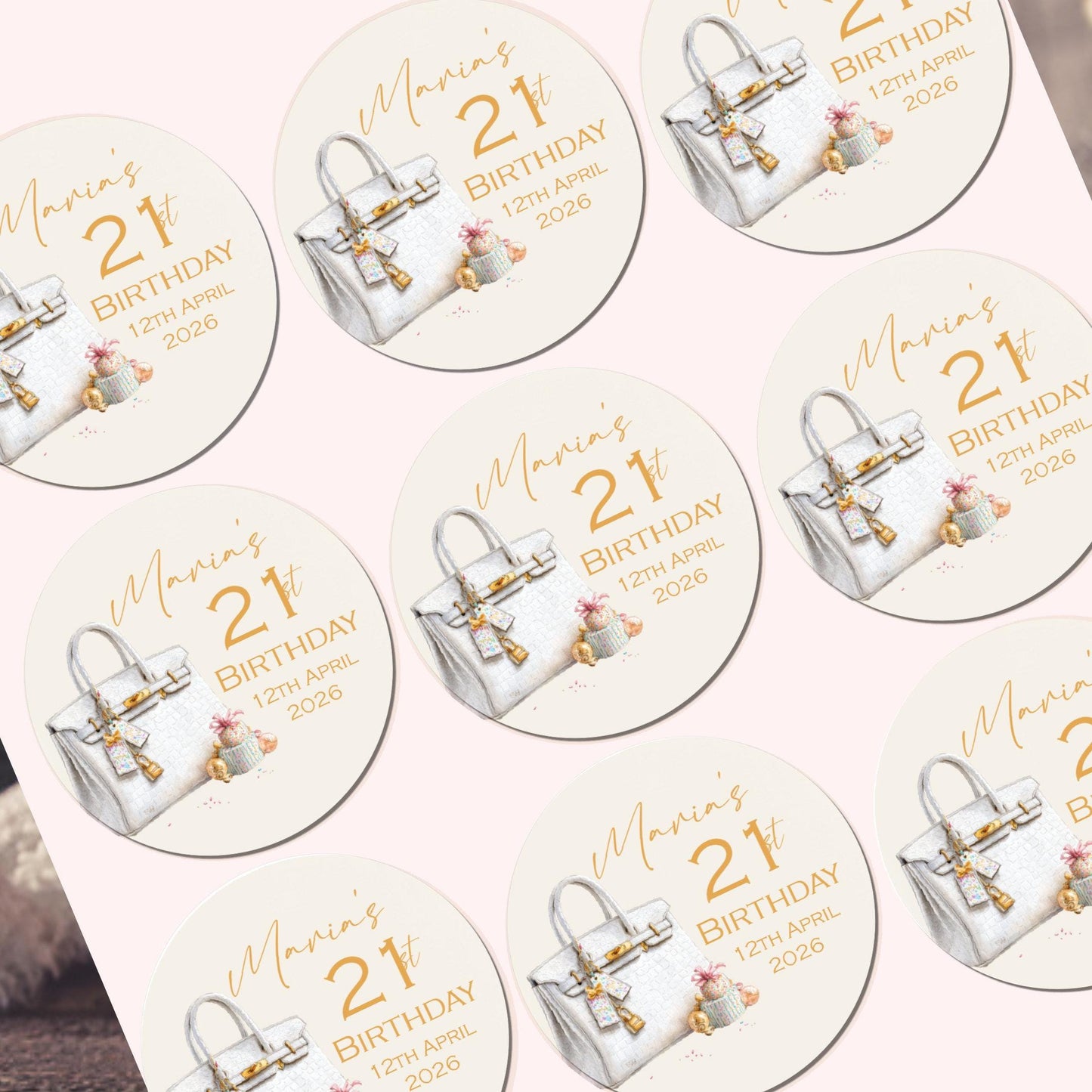 Personalised Birthday Stickers for Favours Party Bags Birthday Cake Seals Birthday Labels Celebration stickers