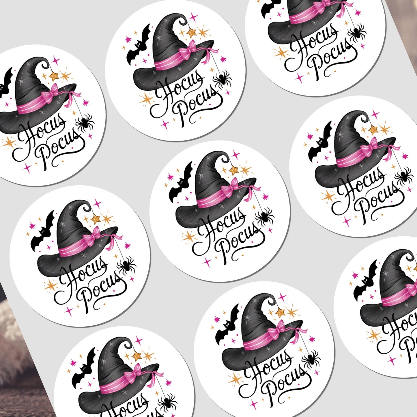 NON Personalised Halloween Stickers Labels for Sweet Cones Trick or Treat Bags