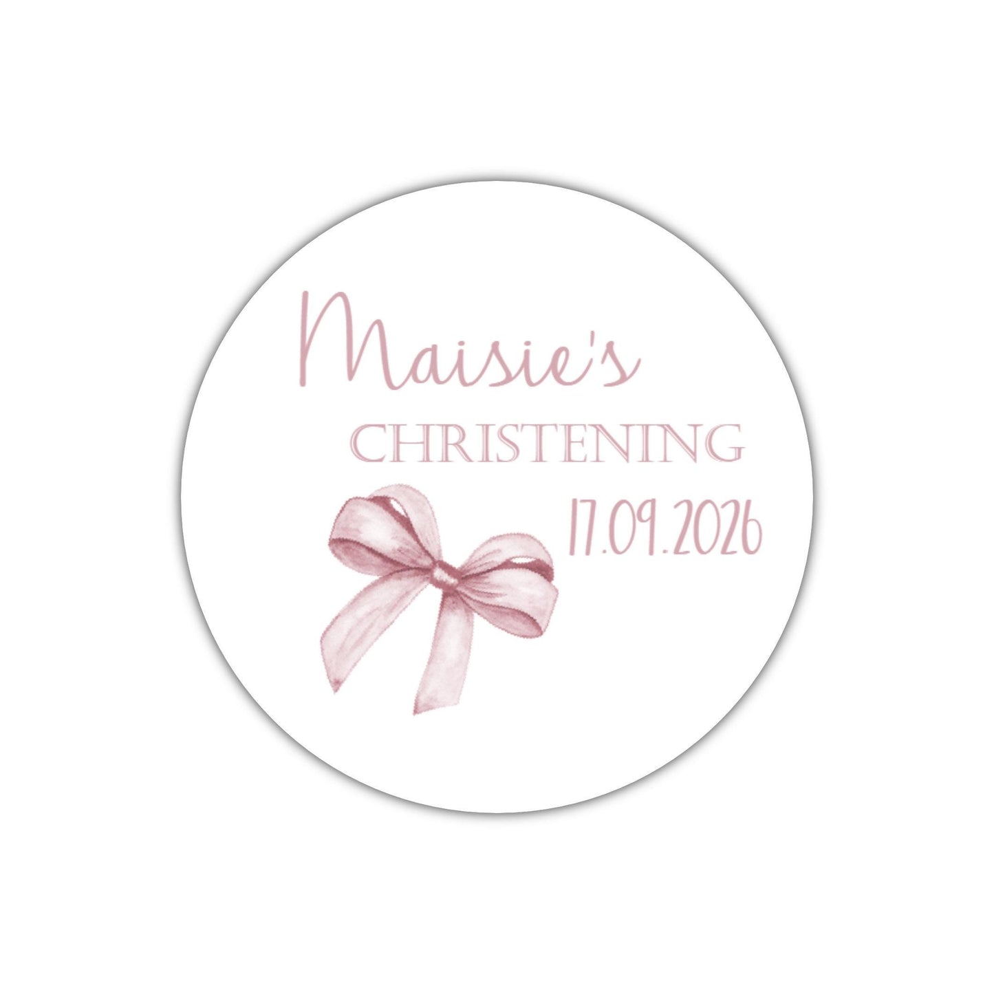 Personalised Christening Stickers, Party Bag Stickers, Sweet Cone Bags Party Favours Baptism