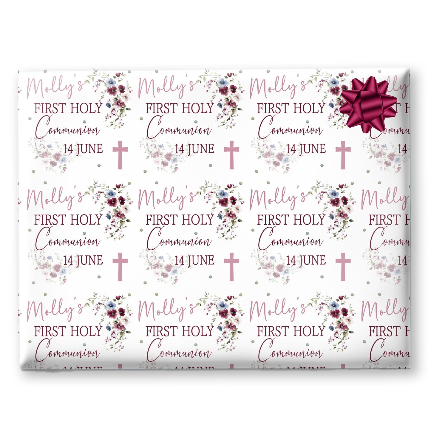 First Holy Communion Wrapping Paper, Confirmation gift wrap, Religious gift ideas
