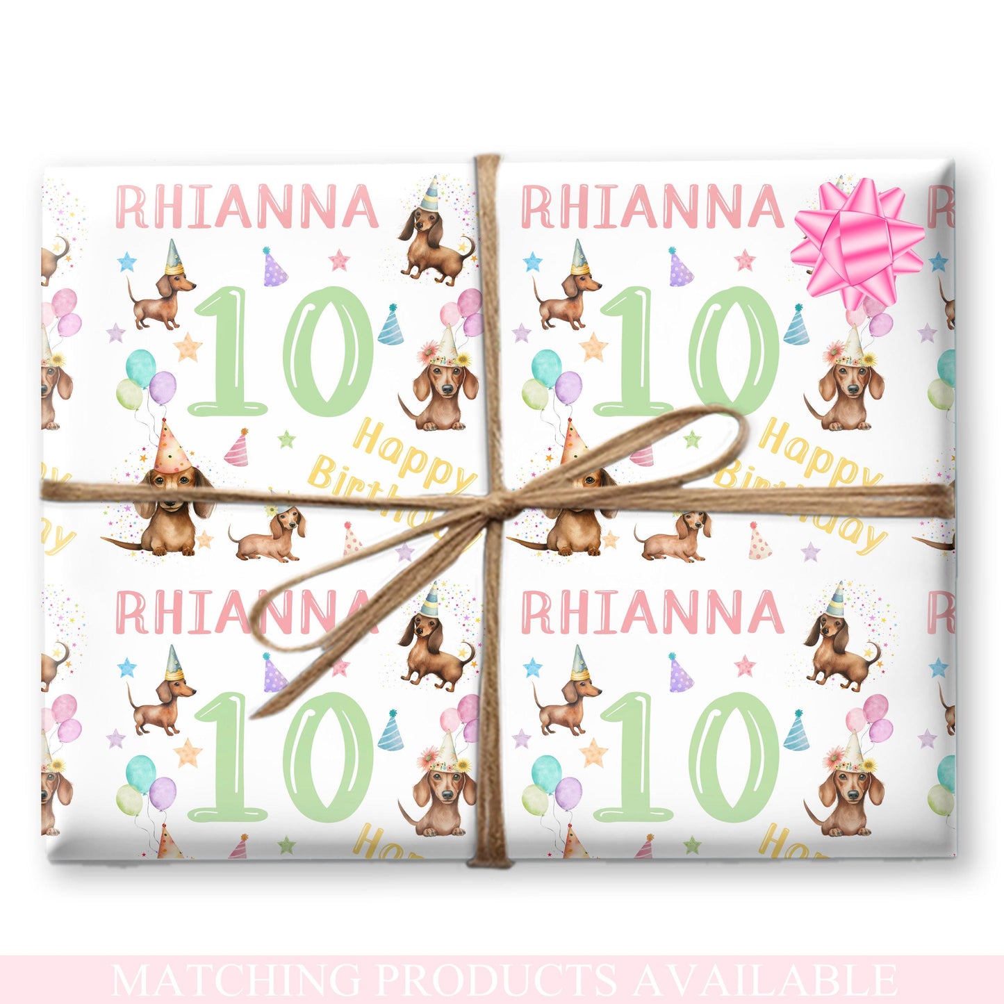 Personalised Gift Wrap | Personalised Birthday Wrapping Paper | Personalised Gift Wrap | Fun Gift Wrap | Sausage Dog Daschund