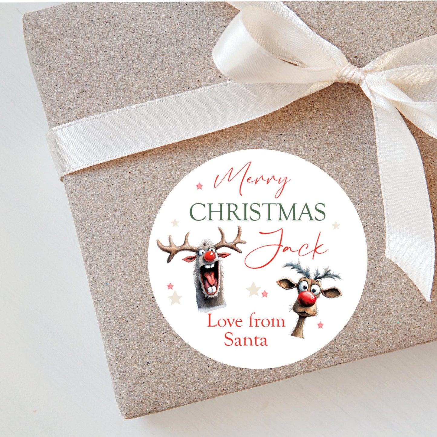 Personalised Christmas Stickers Labels For Wrapping Gifts, Name Tag
