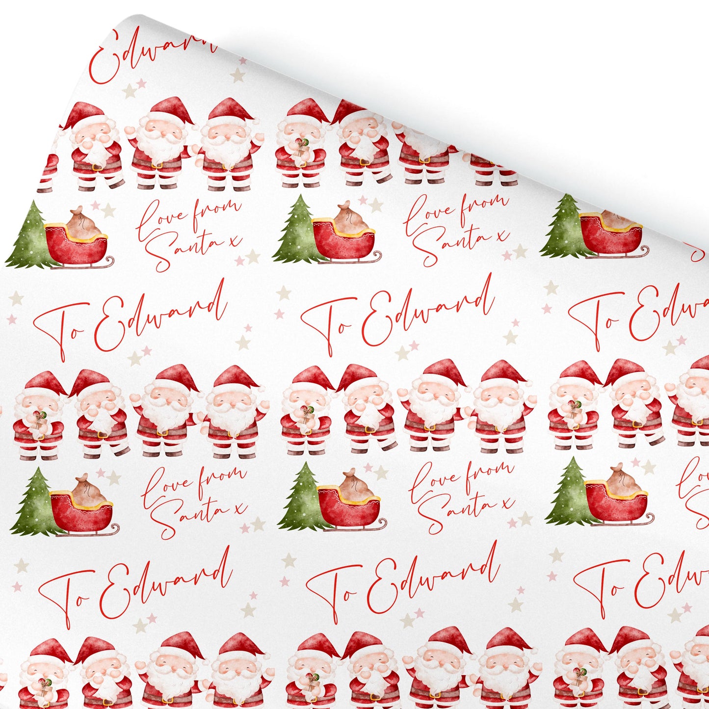 Personalised Gift Wrap | Personalised Christmas Wrapping Paper | Personalised Gift Wrap | Fun Gift Wrap |  Santa Gift Wrap