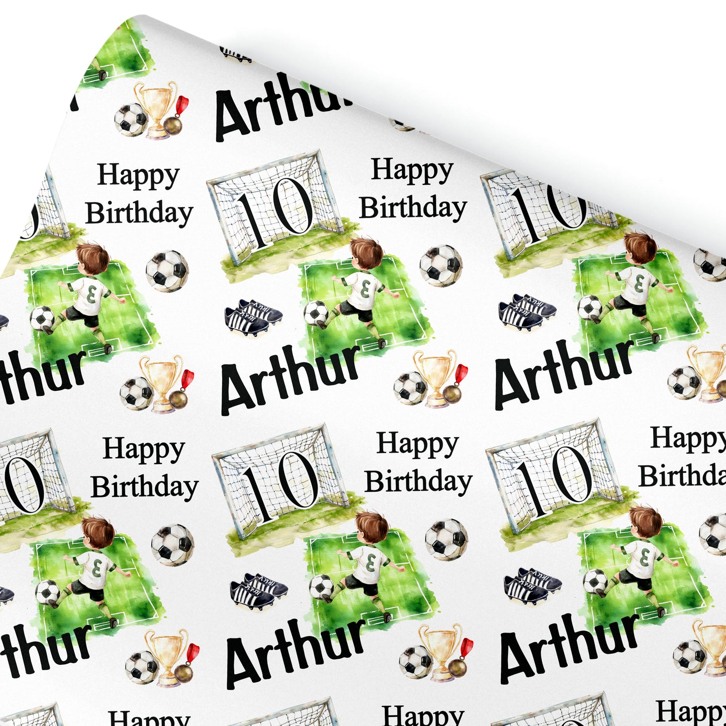 Personalised Gift Wrap | Personalised Birthday Wrapping Paper | Personalised Gift Wrap | Fun Gift Wrap | Boys Football