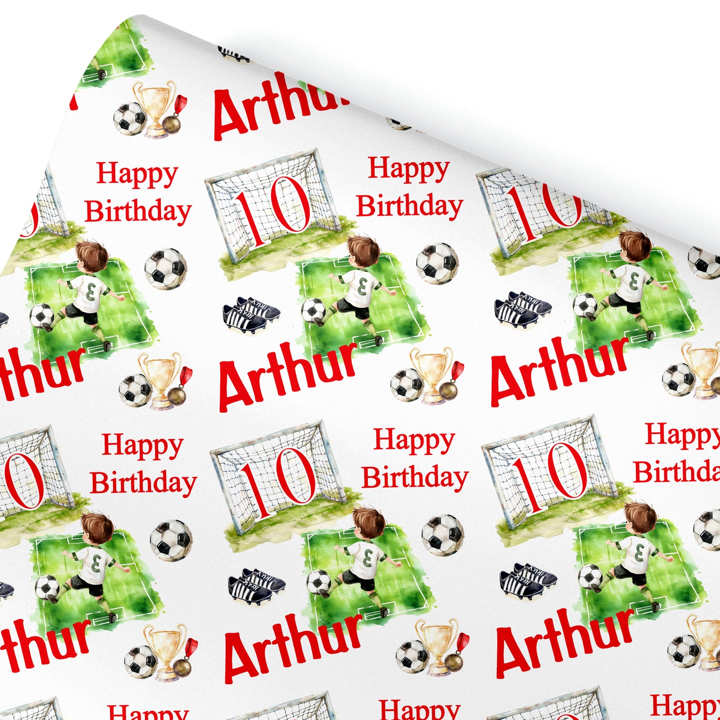 Personalised Gift Wrap | Personalised Birthday Wrapping Paper | Personalised Gift Wrap | Fun Gift Wrap | Boys Football